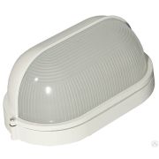 Светильник уличный СВЕТОЗАР влагозащищенный с верхним защитным кожухом, овал, цвет белый, 100Вт