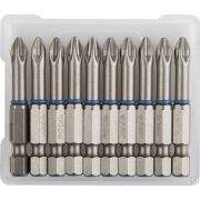 Бита ЗУБР ЭКСПЕРТ торсионные кованые, обточенные, хромомолибденовая сталь, тип хвостовика E 1/4, PH2, 50 мм, 10 шт