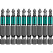 Бита Optimum Line, PZ2, 50 мм, тип хвостовика E 1/4, 10 шт в блистере, KRAFTOOL