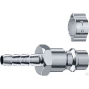 Переходник штуцер елочка 6 мм - рапид штуцер, с хомутом ЗУБР Профессионал