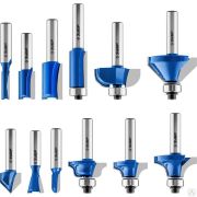 Набор профильных фрез по дереву ЗУБР12 шт