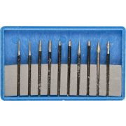 Набор ЗУБР Мини-насадки с алмазным напылением в пластиковом боксе, P=180, хвостовик d=3 мм, 10 предметов