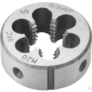 Плашка, сталь 9ХС, круглая ручная ЗУБР М20x15 мм