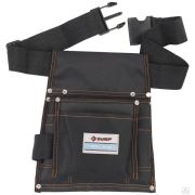 Сумка на поясе ЗУБР КРОНА для инструментов, нейлоновая, 10 карманов
