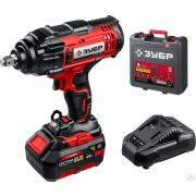 Гайковерт ударный ГУЛ-410-41 ЗУБР 18В, 1 АКБ 4Ач, в кейсе