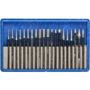 Набор ЗУБР Мини-насадки с алмазным напылением в пластиковом боксе, P=180, хвостовик d=3 мм, 20 предметов