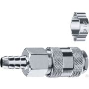 Переходник штуцер елочка 10 мм - рапид муфта, с хомутом ЗУБР Профессионал