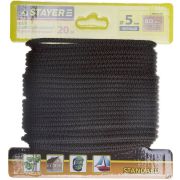 Шнур STAYER STANDARD хозяйственно-бытовой, полипропиленовый, вязанный, без сердечника, черный, d 5, 20 м