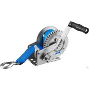 Лебедка ручная барабанная ЗУБР Профессионал, тяговая, ленточная, 0,5т, 8 м