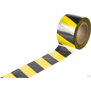 Сигнальная лента, цвет черно-желтый, 75 мм х 200 м, ЗУБР Мастер