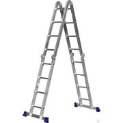 Четырехсекционная лестница-трансформер СИБИН, алюминиевая, 4x4 ступени, ЛТ-44