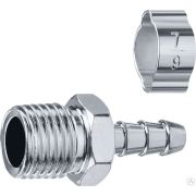 Переходник штуцер елочка 6 мм - 1/4M, с обжимным хомутом Зубр Профессионал