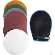 Набор ЗУБР ЭКСПЕРТ для ручных полировально-шлифовальных работ, 11 предметов