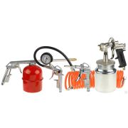 Набор пневматический STAYER MASTER универсальный краскораспылитель с нижним бачком, пистолеты, пневмошланг, 5 предм