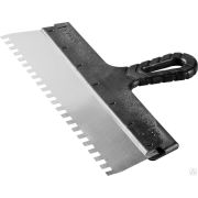 Шпатель ЗУБР Мастер ФАСАДНЫЙ, нержавеющее полотно, 350 мм, зуб 8х8 мм