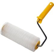 Валик игольчатый STAYER для наливных полов в сборе, пластмассовые иглы, бюгель 8 мм, 75х200 мм