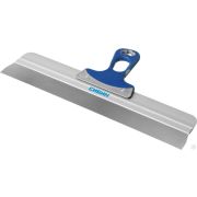 Шпатель СИБИН ФАСАДНЫЙ нержавеющий, алюминиевая направляющая, 2к ручка, 450 мм