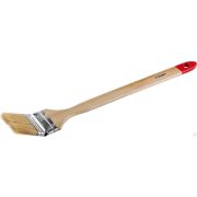 Кисть радиаторная угловая ЗУБР УНИВЕРСАЛ-МАСТЕР, светлая натуральная щетина, деревянная ручка, 63 мм