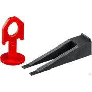 Система выравнивания плитки комплект 50+50 шт 1,0 мм зажим + клин, система выравнивания ЗУБР