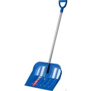 Ударопрочная снеговая лопата ЗУБР АНГАРА из морозостойкого поликарбоната, легкий черенок из алюминия, V-ручка, ковш 46см