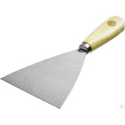 Шпатель стальной 100 мм, деревянная ручка, MIRAX