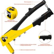 Заклепочник MS-100, стальной корпус STAYER