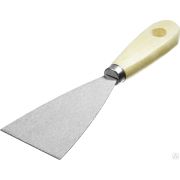 Шпатель стальной 60 мм, деревянная ручка, MIRAX