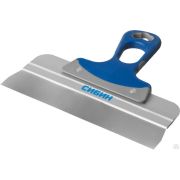 Шпатель СИБИН ФАСАДНЫЙ нержавеющий, алюминиевая направляющая, 2к ручка, 250 мм