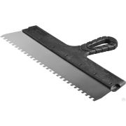 Шпатель ЗУБР Мастер ФАСАДНЫЙ, нержавеющее полотно, 350 мм, зуб 6х6 мм