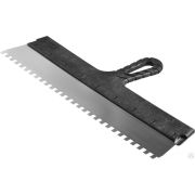 Шпатель ЗУБР Мастер ФАСАДНЫЙ, нержавеющее полотно, 450 мм, зуб 8х8 мм