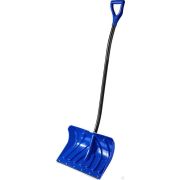 Снеговая лопата ЗУБР СИБИРЬ 500 мм пластиковая со стальной планкой эргономичный алюминиевый черенок V-ручка