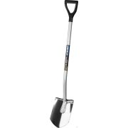 Лопата Артель-НС штыковая из нержавеющей стали, эргономичный алюминиевый черенок, с рукояткой, ЗУБР Профессионал