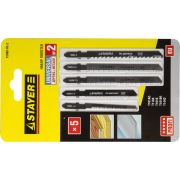 Набор STAYER PROFI Полотна UNIVERSAL №2 для эл/лобзика, по дереву и металлу, T-хвост, 5 шт