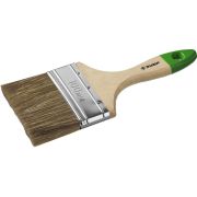Кисть плоская ЗУБР ЛАЗУРЬ-МАСТЕР, смешанная щетина, деревянная ручка, 100 мм Зубр