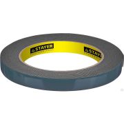 Двухсторонняя клейкая лента на вспененной основе, STAYER Professional 12233-12-05, черная, 12 мм х 5 м