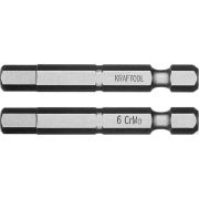 Бита X-DRIVE торсионные кованые, обточенные, KRAFTOOL 26127-6-50-2, Cr-Mo сталь, тип хвостовика E 1/4, HEX6, 50 мм, 2 шт