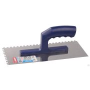 Гладилка штукатурная зубчатая нержавеющая с пластиковой ЗУБР Профи 130х280 мм, 6х6 мм