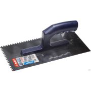 Гладилка штукатурная зубчатая нержавеющая с пластиковой ЗУБР Профи 130х280 мм, 4х4 мм