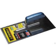 Гладилка штукатурная зубчатая нержавеющая с деревянной ручкой Profi 130х280 мм, 4х4 мм