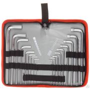 Набор ключей имбусовых ЗУБР МастерCr-V, нейлон чехол, HEX 1,5-10 мм длинные 9 шт, TORX Т10-Т50 длинные 9 шт