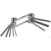 Набор ЗУБР Ключи Мастер имбусовые складные, Cr-V сталь, сатинированное покрытие, HEX 2-6 мм, SL 5 мм, PH № 2, 8-в-1