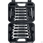 Набор комбинированных гаечных ключей трещоточных 12 шт, 8 - 19 мм, ЗУБР