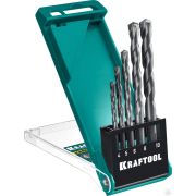 Набор сверл по по твёрдым материалам KRAFTOOL HARD 5 шт 4-5-6-8-10 мм