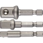 Набор ЗУБР Адаптеры ЭКСПЕРТ для торцовых головок, E1/4 - 1/4, E1/4 - 3/8, E1/4 - 1/2, 3 предмета