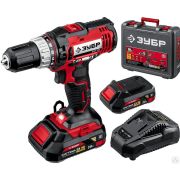 Дрель-шуруповерт ЗУБР 18В, 2 АКБ 2Ач, в кейсе, ДШЛ-185-22