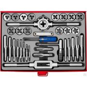 Набор метчиков и плашек, сталь 9ХС ЗУБР 35 предметов