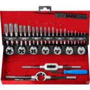 Набор метчиков и плашек ЗУБР Мастер, сталь 9ХС, 32 предмета