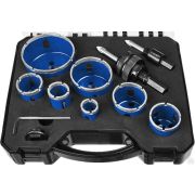 Набор коронок алмазных с оснасткой, D=20, 25, 32, 35, 40, 50, 68 мм, 7 коронок, ЗУБР Профессионал