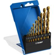 Набор сверл по металлу ЗУБР ТИТАН 10 шт 1-10 мм,, сталь Р6М5, класс А, титановое покрытие