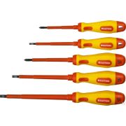 Набор отверток Х-Drive ELECTRO, Cr-Mo-V сталь, SL 25, 4, 55, 65, PH № 1, № 2, 6 предм, KRAFTOOL